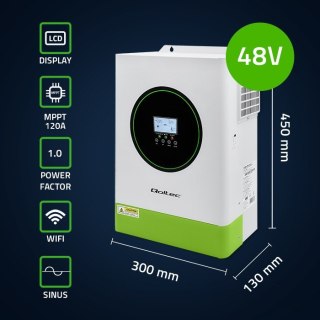 Hybrydowy Inwerter solarny Off-Grid 6200W | 120A | 48V | MPPT | BMS | Sinus | opcja Wi-Fi | Power Factor 1.0