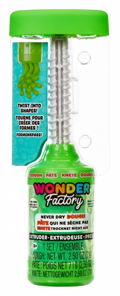 Masa plastyczna Wonder Factory Never Dry Dough, zielony Masa plastyczna Wonder Factory Never Dry Dough, zielony