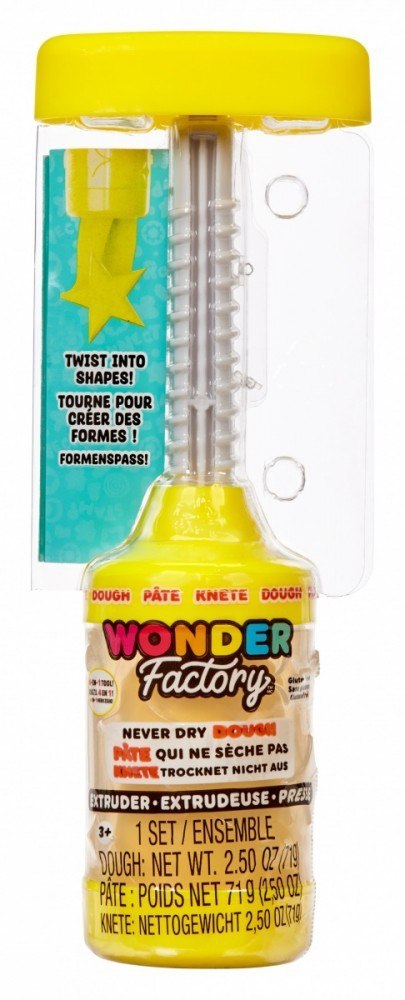 Masa plastyczna Wonder Factory Never Dry Dough, żółty Masa plastyczna Wonder Factory Never Dry Dough, żółty