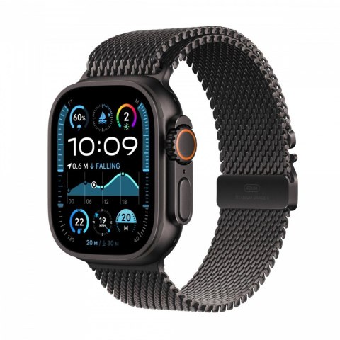 Watch Ultra 2 GPS + Cellular, koperta 49 mm z tytanu w kolorze czarnym z bransoletą mediolańską L z tytanu w kolorze czarnym Watch Ultra 2 GPS + Cellular, koperta 49 mm z tytanu w kolorze czarnym z bransoletą mediolańską L z tytanu w kolorze czarnym