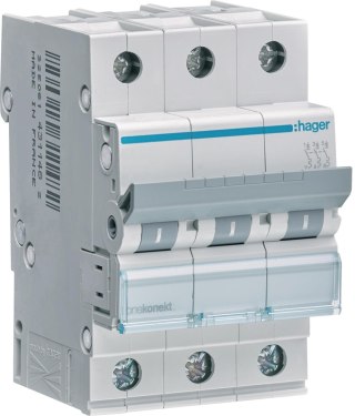 Wyłącznik nadprądowy 6kA , B, 25A, 3P, B25 Hager MBN325E