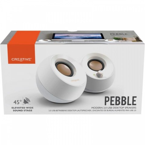 Głośniki Pebble 2.0 USB białe Głośniki Pebble 2.0 USB białe