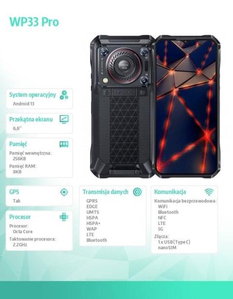 Smartfon WP33 Pro 5G 8/ 256GB szary