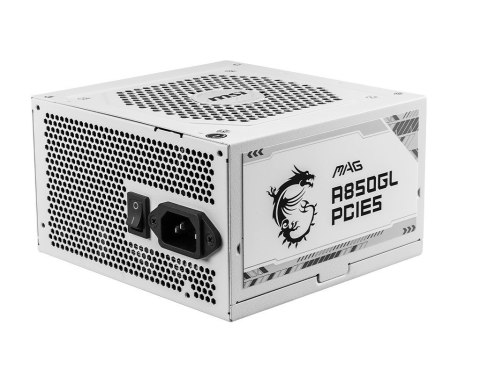 Zasilacz modularny MAG A850GL PCIE5 850W 80PLUS GOLD biały Zasilacz modularny MAG A850GL PCIE5 850W 80PLUS GOLD biały
