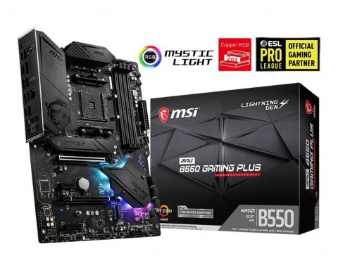 Płyta główna MPG B550 GAMING PLUS AM4 4DDR4 HDMI/DP ATX Płyta główna MPG B550 GAMING PLUS AM4 4DDR4 HDMI/DP ATX