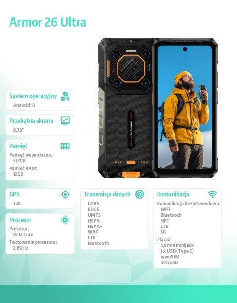 Smartfon Armor 26 Ultra 5G 12/512GB Czarny