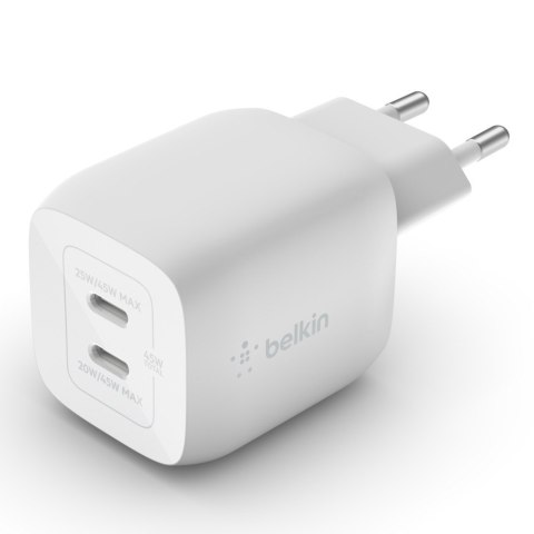 Podwójna ładowarka ścienna USB-C GaN z PPS 45 W Podwójna ładowarka ścienna USB-C GaN z PPS 45 W
