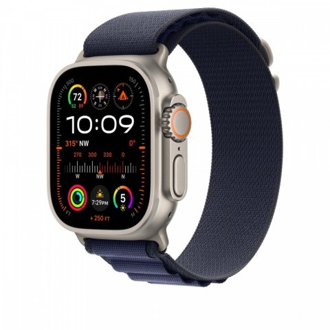 Opaska Alpine w kolorze granatu do koperty 49 mm - rozmiar S - elementy z tytanu w kolorze naturalnym Opaska Alpine w kolorze granatu do koperty 49 mm - rozmiar S - elementy z tytanu w kolorze naturalnym