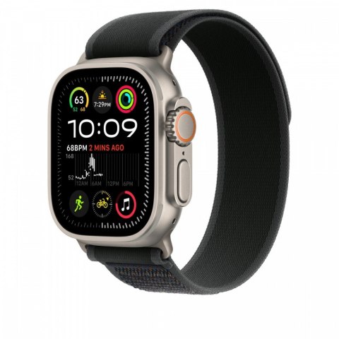 Opaska Trail w kolorze czarnym do koperty 49 mm - rozmiar M/L - elementy z tytanu w kolorze naturalnym Opaska Trail w kolorze czarnym do koperty 49 mm - rozmiar M/L - elementy z tytanu w kolorze naturalnym