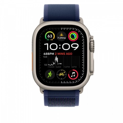 Opaska Trail w kolorze niebieskim do koperty 49 mm - rozmiar S/M - elementy z tytanu w kolorze naturalnym Opaska Trail w kolorze niebieskim do koperty 49 mm - rozmiar S/M - elementy z tytanu w kolorze naturalnym