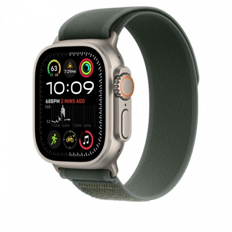 Opaska Trail w kolorze zielonym do koperty 49 mm - rozmiar S/M - elementy z tytanu w kolorze naturalnym Opaska Trail w kolorze zielonym do koperty 49 mm - rozmiar S/M - elementy z tytanu w kolorze naturalnym