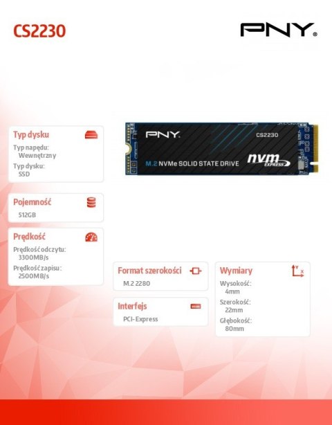 Dysk SSD 512GB CS2230 M.2 2280 PCIe BULK Dysk SSD 512GB CS2230 M.2 2280 PCIe BULK