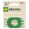 Akumulatorki R03/AAA Ni-MH 650mAh blister 2szt. GP RECYKO