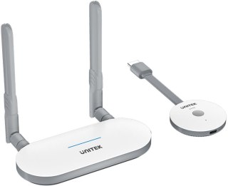 Unitek Bezprzewodowy nadajnik i odbiornik HDMI zasięg do 50m, biały