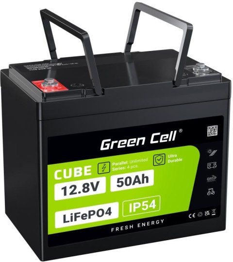 AKUMULATOR LITOWO-ŻELAZOWO-FOSFORANOWY LiFePO4 Green Cell Cube 12.8V 50Ah LFPGC12V50AH AKUMULATOR LITOWO-ŻELAZOWO-FOSFORANOWY LiFePO4 Green Cell Cube 12.8V 50Ah LFPGC12V50AH