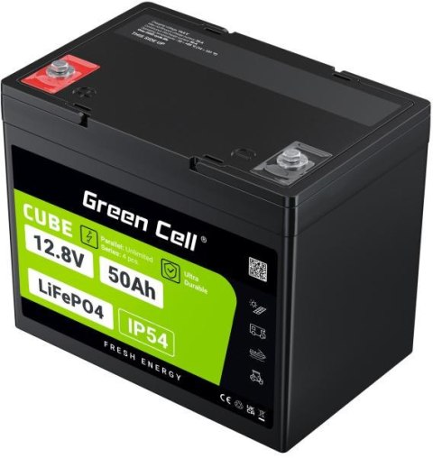 AKUMULATOR LITOWO-ŻELAZOWO-FOSFORANOWY LiFePO4 Green Cell Cube 12.8V 50Ah LFPGC12V50AH AKUMULATOR LITOWO-ŻELAZOWO-FOSFORANOWY LiFePO4 Green Cell Cube 12.8V 50Ah LFPGC12V50AH