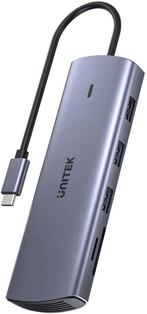 Unitek Hub 9w1 USB C Gigabit Ethernet HDMI VGA 3x USB A czytnik kart PD 100W Unitek Hub 9w1 USB C Gigabit Ethernet HDMI VGA 3x USB A czytnik kart PD 100W