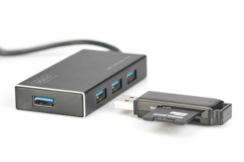 HUB/Koncentrator 4-portowy USB 3.0 SuperSpeed, aktywny, aluminium HUB/Koncentrator 4-portowy USB 3.0 SuperSpeed, aktywny, aluminium