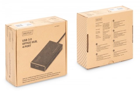 HUB/Koncentrator 4-portowy USB 3.0 SuperSpeed, aktywny, aluminium HUB/Koncentrator 4-portowy USB 3.0 SuperSpeed, aktywny, aluminium
