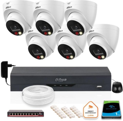 ZESTAW 6 Kamer IP Dahua 8mpx IPC-HDW1839T-A-IL-0280B-S6 + DYSK 1TB ZESTAW 6 Kamer IP Dahua 8mpx IPC-HDW1839T-A-IL-0280B-S6 + DYSK 1TB