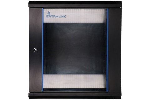 Szafka wisząca rack 12U 600x600 czarna szklane drzwi Szafka wisząca rack 12U 600x600 czarna szklane drzwi