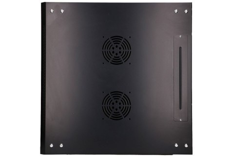 Szafka wisząca rack 12U 600x600 czarna szklane drzwi Szafka wisząca rack 12U 600x600 czarna szklane drzwi