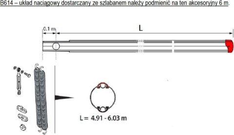 Szlaban FAAC B614 - zestaw z ramieniem "S" 6000mm Szlaban FAAC B614 - zestaw z ramieniem "S" 6000mm