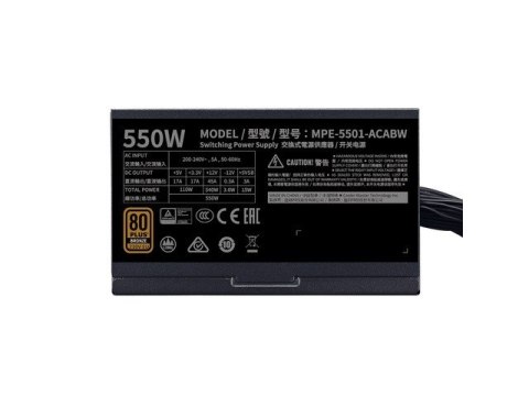 Zasilacz MWE Bronze 550W V2 80+ Bronze Zasilacz MWE Bronze 550W V2 80+ Bronze