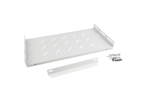 Półka do szaf 19cali 1U 27cm/120kg szary AK-1014-S