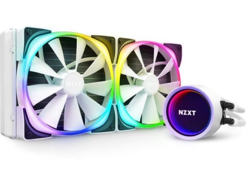 Chłodzenie wodne Kraken X63 white 280mm RGB podświetlane wentylatory i pompa Chłodzenie wodne Kraken X63 white 280mm RGB podświetlane wentylatory i pompa