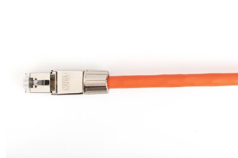 Wtyk modularny RJ45 kat.6A, PoE++, 10GbE, STP, ekranowany, beznarzędziowy, zakręcany, metalowy, AWG 26-22, dł.50mm Wtyk modularny RJ45 kat.6A, PoE++, 10GbE, STP, ekranowany, beznarzędziowy, zakręcany, metalowy, AWG 26-22, dł.50mm