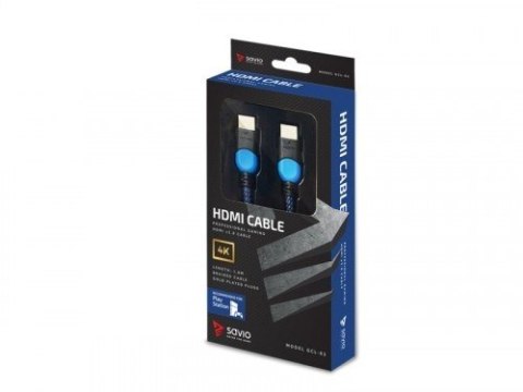 Kabel HDMI 2.0 niebiesko-czarny 1,8m, GCL-02 Kabel HDMI 2.0 niebiesko-czarny 1,8m, GCL-02