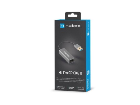 Karta sieciowa Cricket USB 3.0 - RJ-45 1Gb na kablu Karta sieciowa Cricket USB 3.0 - RJ-45 1Gb na kablu