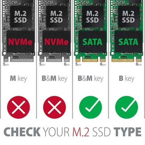 RSS-M2SD Wewnętrzna obudowa 2.5" z interfejsem SATA do dysków SSD M.2 SATA, srebrny RSS-M2SD Wewnętrzna obudowa 2.5" z interfejsem SATA do dysków SSD M.2 SATA, srebrny