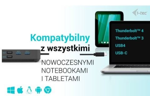 Stacja dokująca USB-C HDMI Dual DP Docking Station Power Delivery 100 W + i-tec Universal Charger 100 W Stacja dokująca USB-C HDMI Dual DP Docking Station Power Delivery 100 W + i-tec Universal Charger 100 W