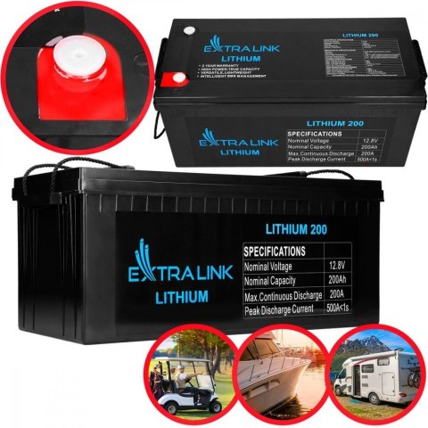 Akumulator LiFePO4 200AH 12.8V BMS EX.30479 Akumulator LiFePO4 200AH 12.8V BMS EX.30479