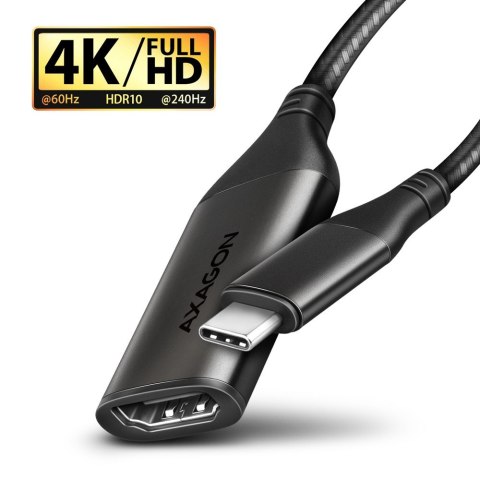RVC-HI2M Adapter aktywny USB-C -> HDMI 2.0 4K/60Hz Aluminum, 25cm kabel RVC-HI2M Adapter aktywny USB-C -> HDMI 2.0 4K/60Hz Aluminum, 25cm kabel