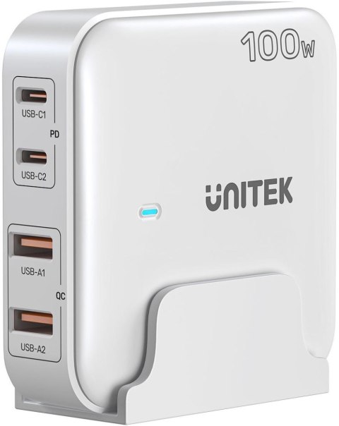 Unitek P1229AWH01-EU Ładowarka biurkowa GaN 100W 2xUSB-A 2xUSB-C Unitek P1229AWH01-EU Ładowarka biurkowa GaN 100W 2xUSB-A 2xUSB-C