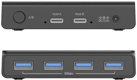 Unitek Przełącznik KVM 4x USB-A 5Gbps aktywny H1310A Unitek Przełącznik KVM 4x USB-A 5Gbps aktywny H1310A