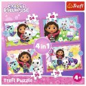 Puzzle 4w1 Przygody Gabi Koci Domek Gabi