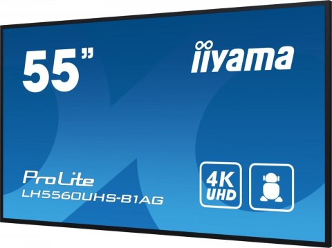 Monitor wielkoformatowy 55 cale LH5560UHS-B1AG matowy 24h/7 500(cd/m2) VA 3840 x 2160 UHD(4K) Android.11 Wifi CMS(iiSignage2) Monitor wielkoformatowy 55 cale LH5560UHS-B1AG matowy 24h/7 500(cd/m2) VA 3840 x 2160 UHD(4K) Android.11 Wifi CMS(iiSignage2)