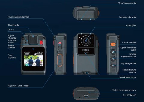 Kamera nasobna Hytera SC580 IR 32GB