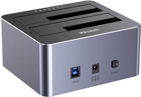 Y-3026GY01-EU Unitek Stacja klonująca dyski 2 x SATA 2,5"/3,5" USB 5Gbps Y-3026GY01-EU Unitek Stacja klonująca dyski 2 x SATA 2,5"/3,5" USB 5Gbps
