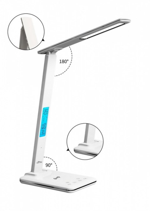 Lampka biurkowa z ładowarką indukcyjną i wyświetlaczem LED MT222 Lampka biurkowa z ładowarką indukcyjną i wyświetlaczem LED MT222