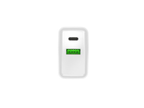 Ładowarka sieciowa Ribera 1x USB-A + 1x USB-C 20W Biała Ładowarka sieciowa Ribera 1x USB-A + 1x USB-C 20W Biała