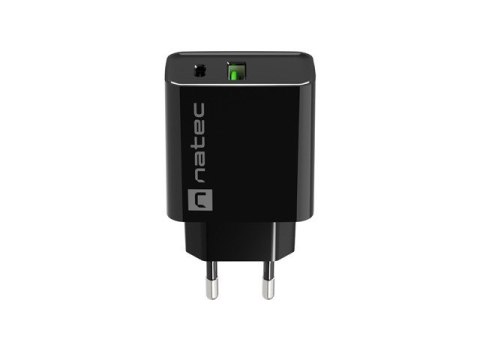 Ładowarka sieciowa Ribera 1x USB-A + 1x USB-C 20W Czarna Ładowarka sieciowa Ribera 1x USB-A + 1x USB-C 20W Czarna