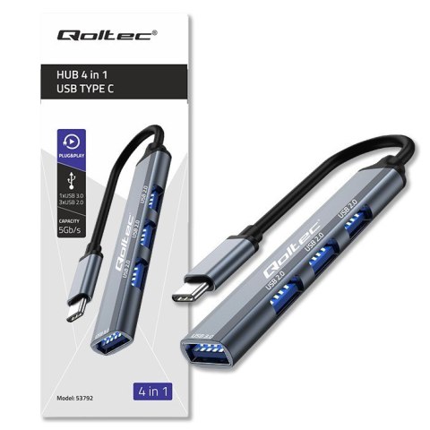 HUB adapter USB-C 3.1 4w1 | USB 3.0 | 3x USB 2.0 HUB adapter USB-C 3.1 4w1 | USB 3.0 | 3x USB 2.0
