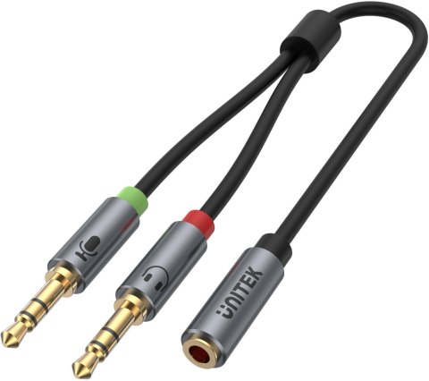 Adapter Unitek Y-C957ABK miniJack 3,5mm (F) - 2x 3,5mm (M) Adapter Unitek Y-C957ABK miniJack 3,5mm (F) - 2x 3,5mm (M)