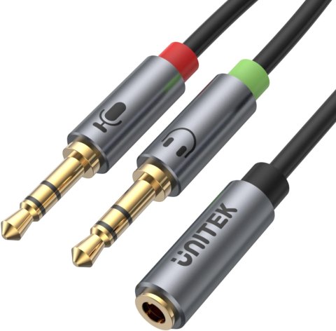 Adapter Unitek Y-C957ABK miniJack 3,5mm (F) - 2x 3,5mm (M) Adapter Unitek Y-C957ABK miniJack 3,5mm (F) - 2x 3,5mm (M)