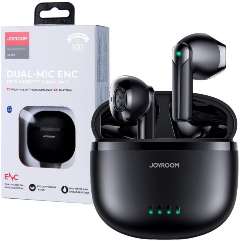 Słuchawki bezprzewodowe TWS Joyroom JR-TL11 ENC IPX4 BT 5.3 czarne Słuchawki bezprzewodowe TWS Joyroom JR-TL11 ENC IPX4 BT 5.3 czarne